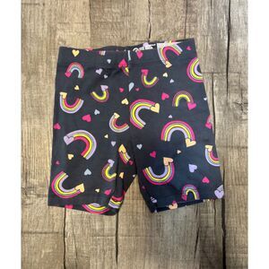 Wonder Nation Girls Rainbow Heart Bike Shorts Size S (6/6X)